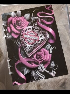 New! Harley-Davidson Notebook Acrylic Notebook With 100 Matching Lined Papers.